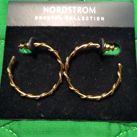 Goldtone 1" Hoops, like New