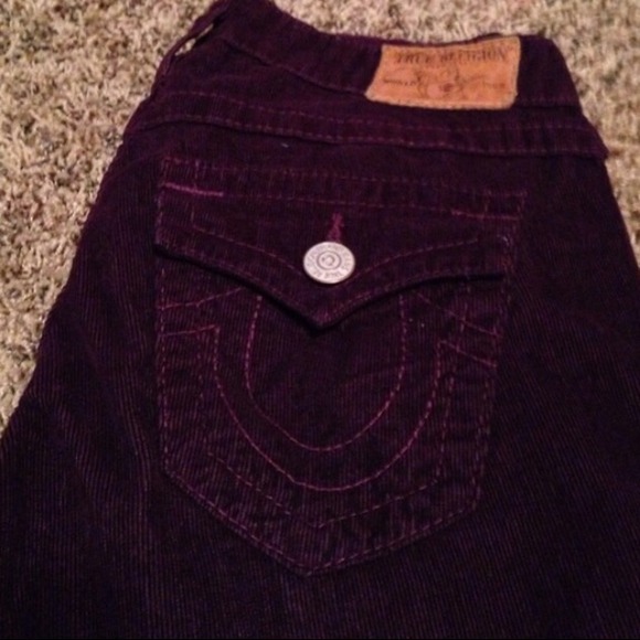 🚫SOLE 🚫Corduroys true religion Burgundy