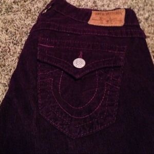 🚫SOLE 🚫Corduroys true religion Burgundy