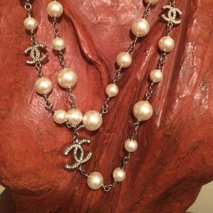 ONE DAY SALE Authentic CHANEL Long Pearl Necklace