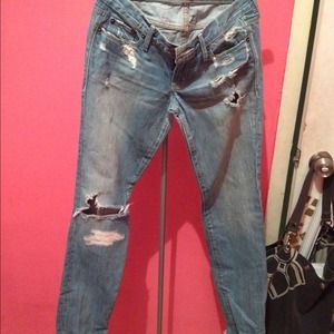 Abercrombie ripped jeans