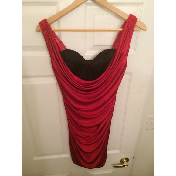 💟Reduced💟Red Satin Corset dress