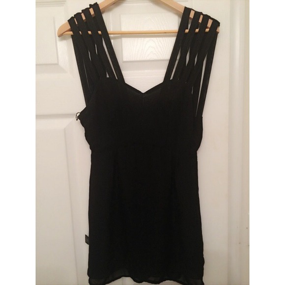 Strappy black dress