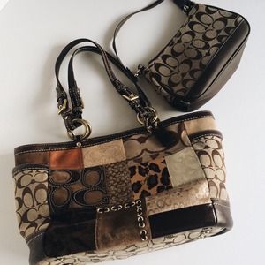 COACH Patchwork purse & wristlet