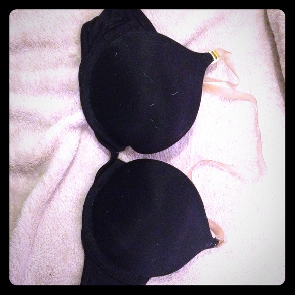 Victoria's Secret padded push up black bra 32b