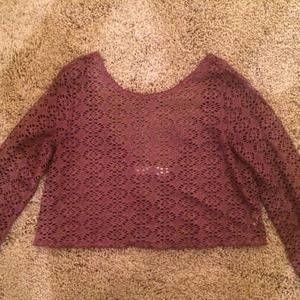Long sleeve free people beach top