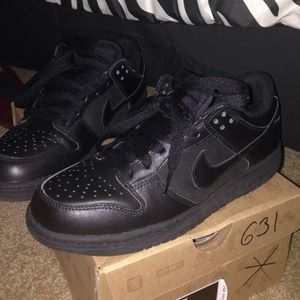 Women's Black Nike low top dunks