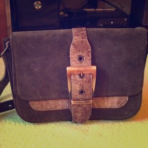 Patrizia Pepe Brown Suede Crossbody