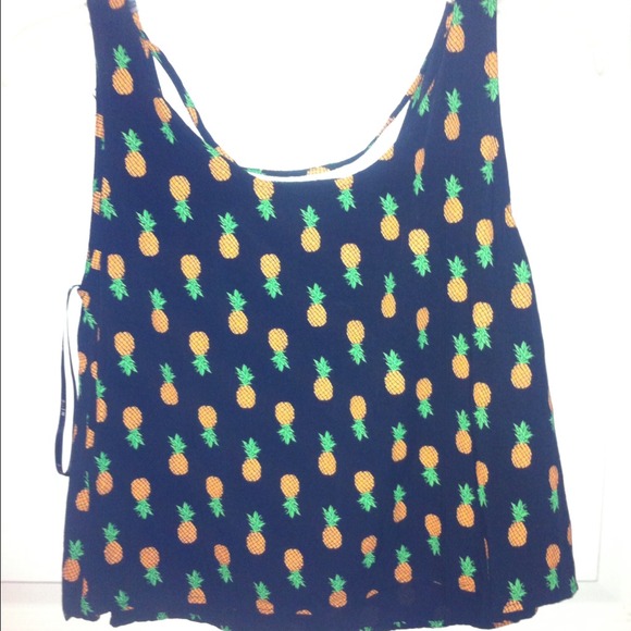 pineapple print tank top