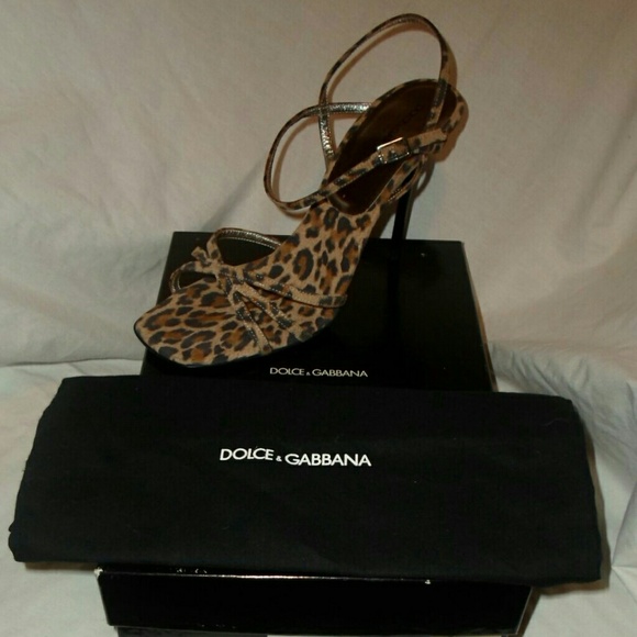 Dolce & Gabbana Shoes - Authentic Dolce & Gabbana leopard open toe heels