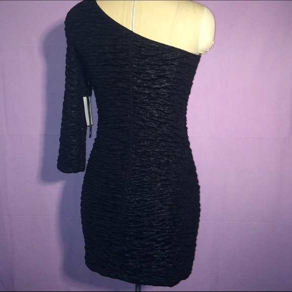 💐💐💐 Spring Sale 💐Single Shoulder Black  Dress - Picture 2 of 4