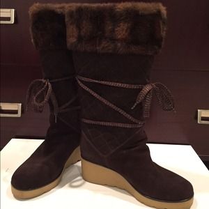 Marc Jacobs Brown Quilted Suede Boot