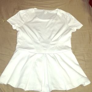 Forever 21 peplum short sleeve shirt