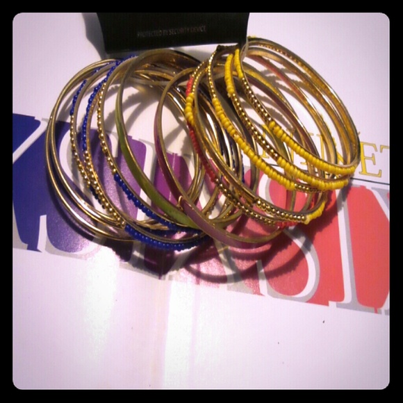 Rainbow gold bangles!!!