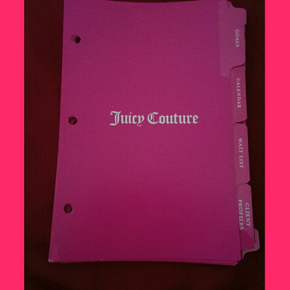 Juicy couture planner fill