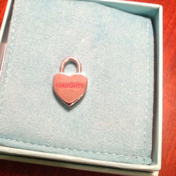 Naughty nice lock silver charm from Tiffany & co