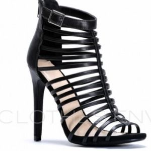 Black High Heel Sandals