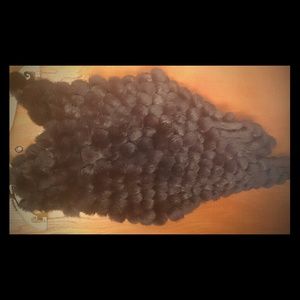 LADIES - Chocolate AUTHENTIC Fur Poncho!!