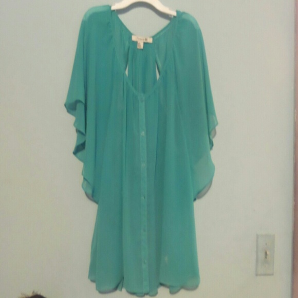 Teal butterfly top!!