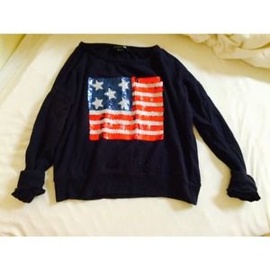 F21 american flag sweatshirt