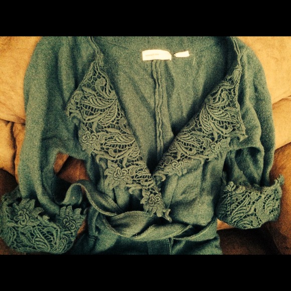 SOLD Anthropologie Coat, emerald! - Picture 3 of 4