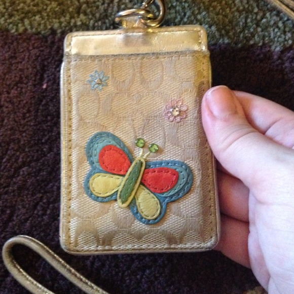 Coach ID holder and lanyard