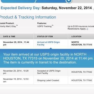 So I got the email and tracking number today