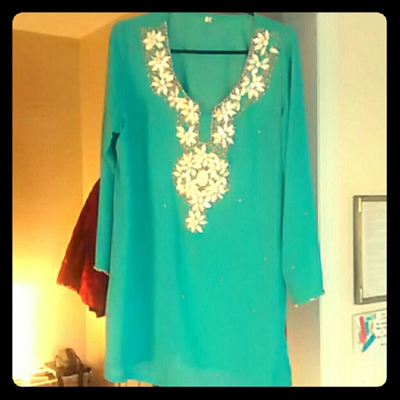 Hand embroidered Indian tunic