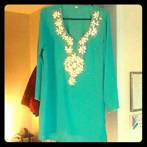 Hand embroidered Indian tunic