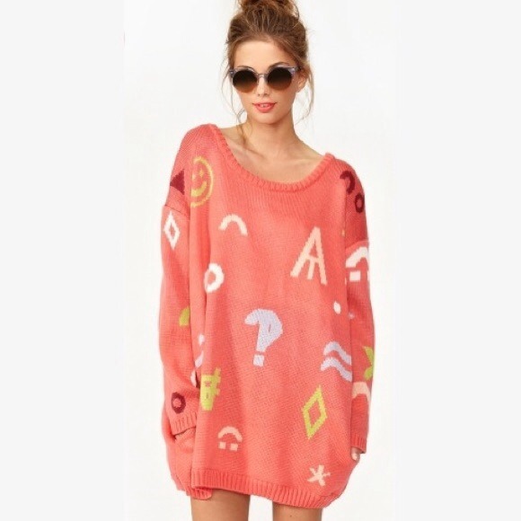 *Pics aren't mine* Nasty Gal Hot Pink Sweater