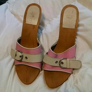 Coach pink and white sandals