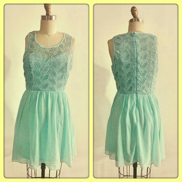 Light Blue Summer Crochet Dress