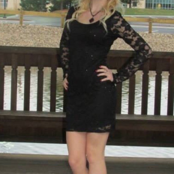 Black lace dress