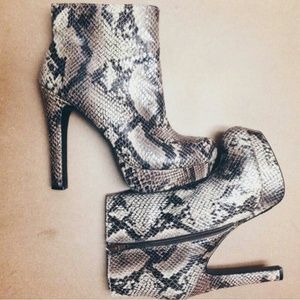 Snake skin boots
