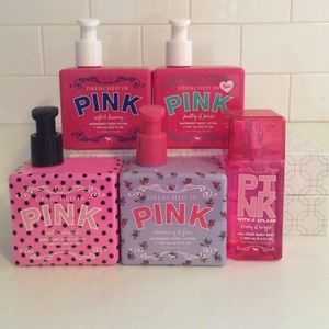 PINK body mist and body lotion