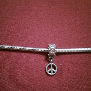 Authentic Pandora sterling silver peace charm