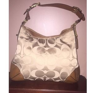 Coach signature hobo bag