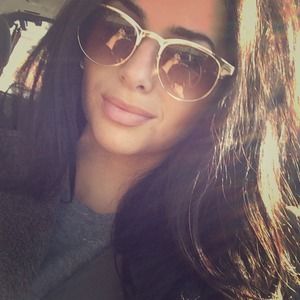 Gold Rimmed Round Sunglasses