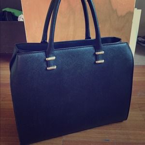 Structured Black Tote