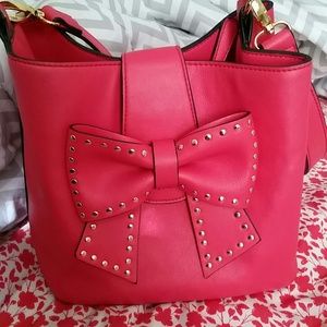 Betsey Johnson Pink Purse with Bow