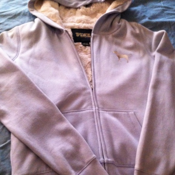 Victorias Secret Pink Fur Hoodie - Picture 2 of 2