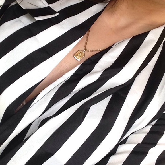 Chiffon stripped long sleeve shirt - Picture 2 of 4