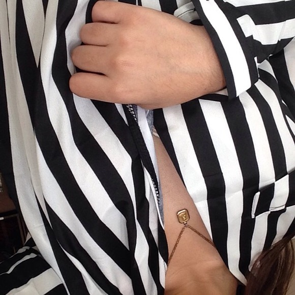 Chiffon stripped long sleeve shirt - Picture 3 of 4