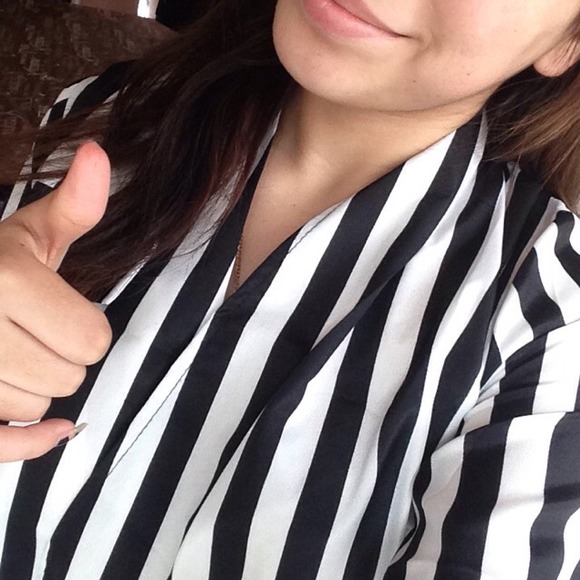 Chiffon stripped long sleeve shirt - Picture 4 of 4