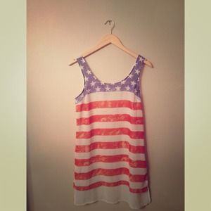 Forever21 American flag high-low top!