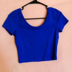 Blue Crop Top👚