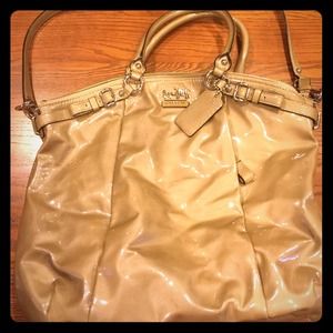 Coach Gold patent leather Madison handbag, BEAUTY!