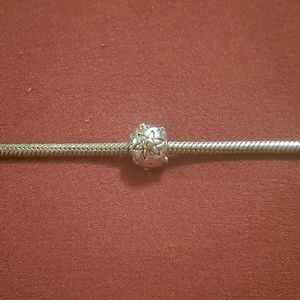 Pandora sterling silver&gold with diamond accent