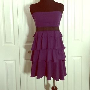Express purple strapless jersey dress