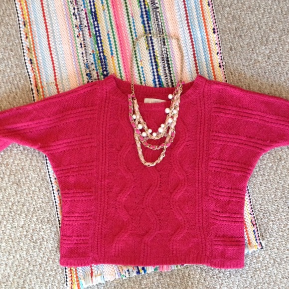 Ann Taylor Rasberry Sweater